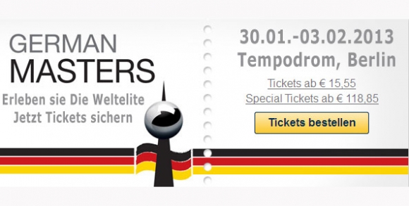 German Master 2013: Tickets buchen
