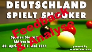 Deutschland spielt Snooker Analyse und Feedback 2011