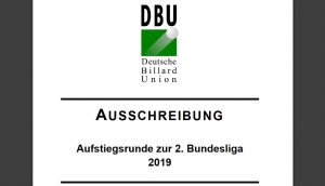 Bundesliga Snooker: Aufstiegsrunde 2019 zur 2. Bundesliga