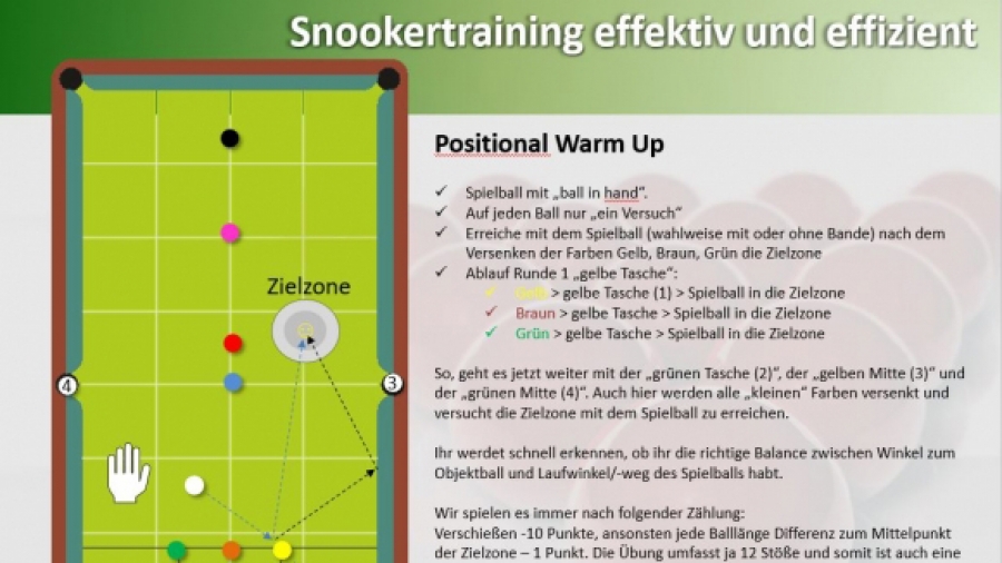 Snookertraining: Positional-Warm-Up