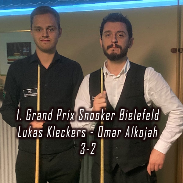 Snooker Grand Prix: Lukas Kleckers gewinnt knappes Finale gegen Omar Alkojah