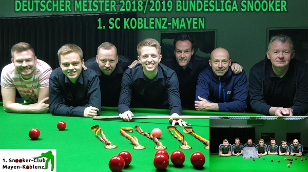 Bundesliga Snooker: Mayen-Koblenz verteidigt Titel